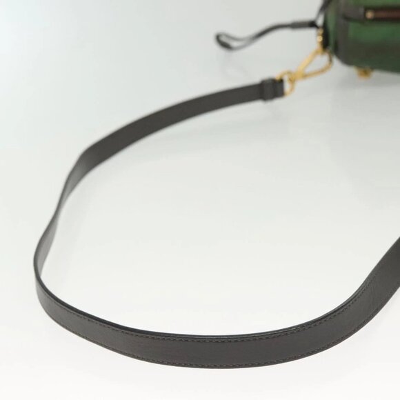 PRADA Shoulder Bag Nylon Khaki Gold Auth 138636 - Picture 7 of 16